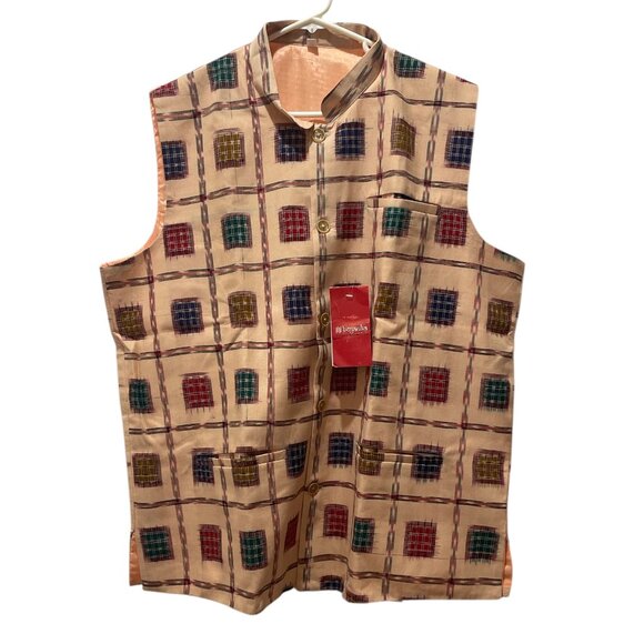 Men's Indian Style Vest, boyanika, 46 (Indian Size), Multi Color, NWT - Picture 2 of 5